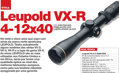 Leupold VX-R 4-12x40 - REVISTA CAZA & SAFARIS 2014